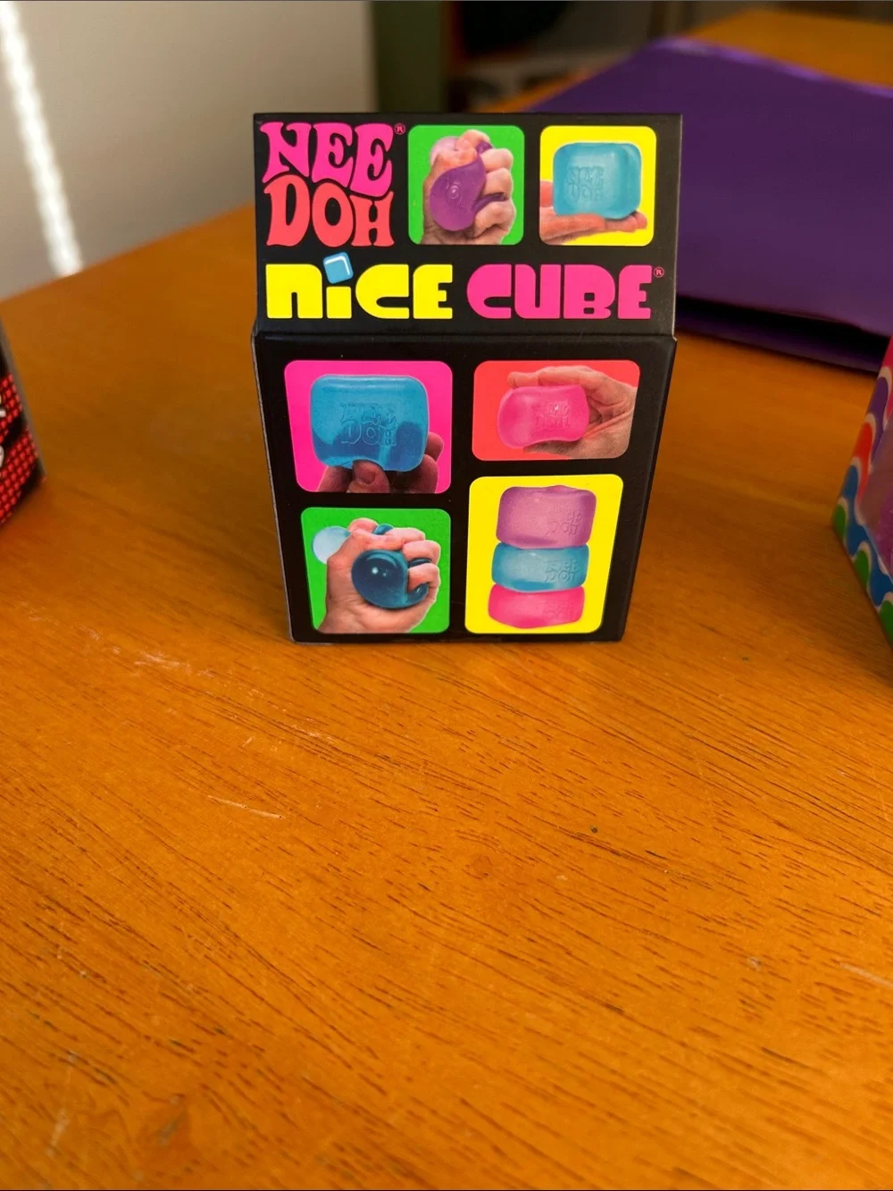 NWT Nee Doh Nice Cube Super Solid Squish - Purple